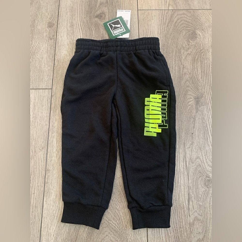 Puma boys pants with neon graphic design